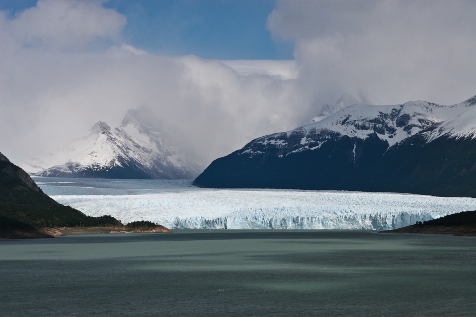 The Perito Moreno glacier has an area of 97 square miles and is one of the few glaciers in the world that is actually growing in size.